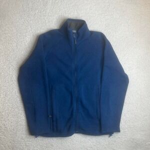 Outdoor Research men's blue full zip polartec full zip fleece hike S hole